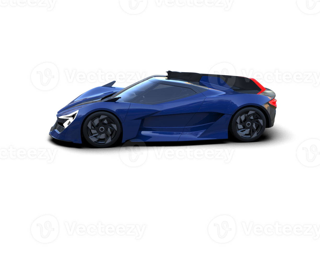 Realistic sport car isolated on background. 3d rendering - illustration png