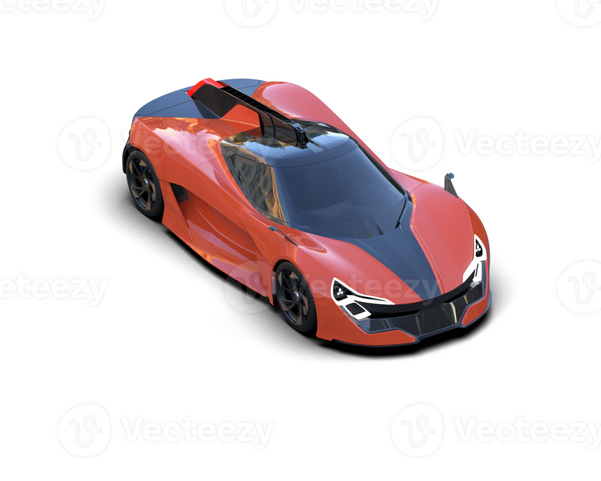 Realistic sport car isolated on background. 3d rendering - illustration png
