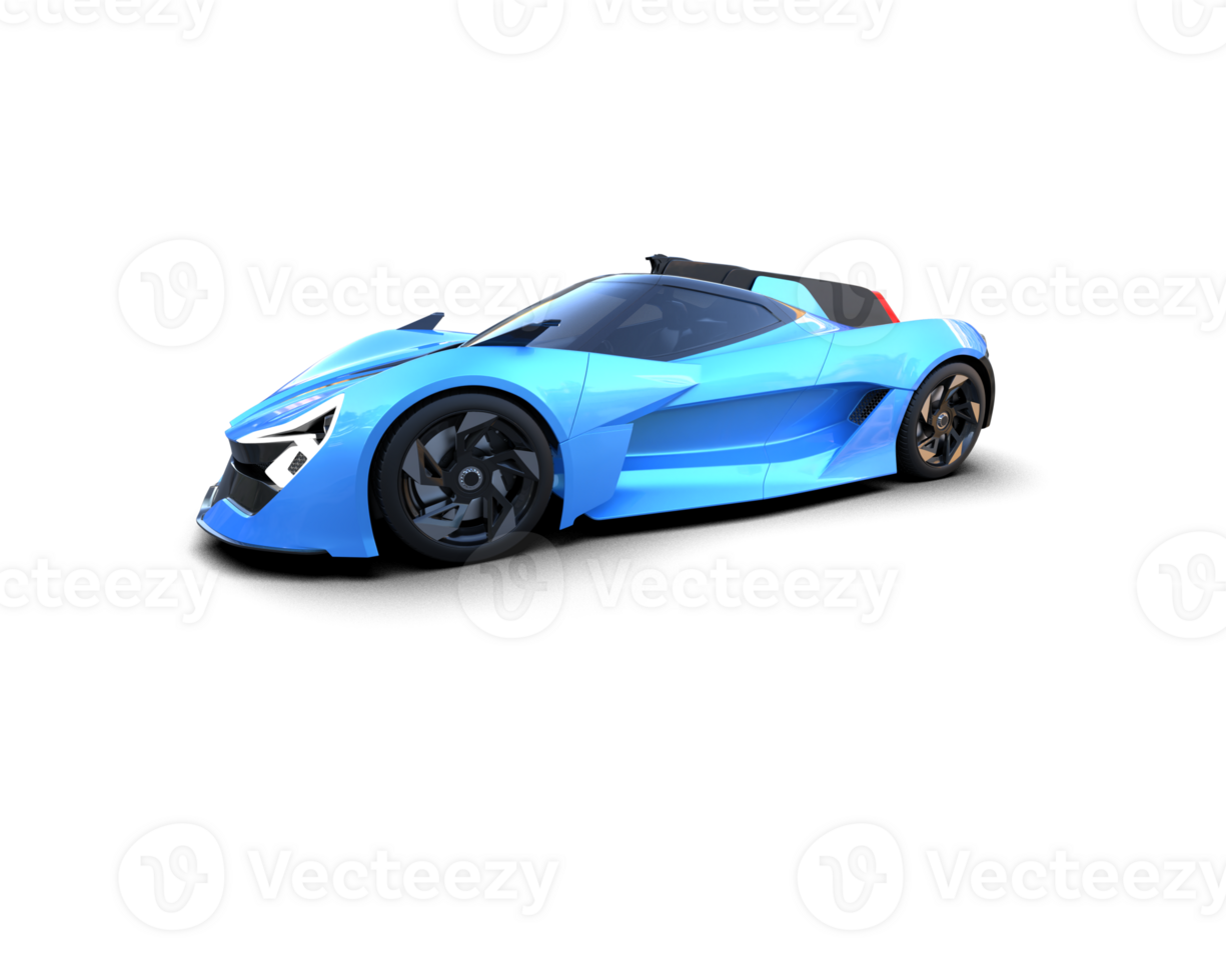 Realistic sport car isolated on background. 3d rendering - illustration png