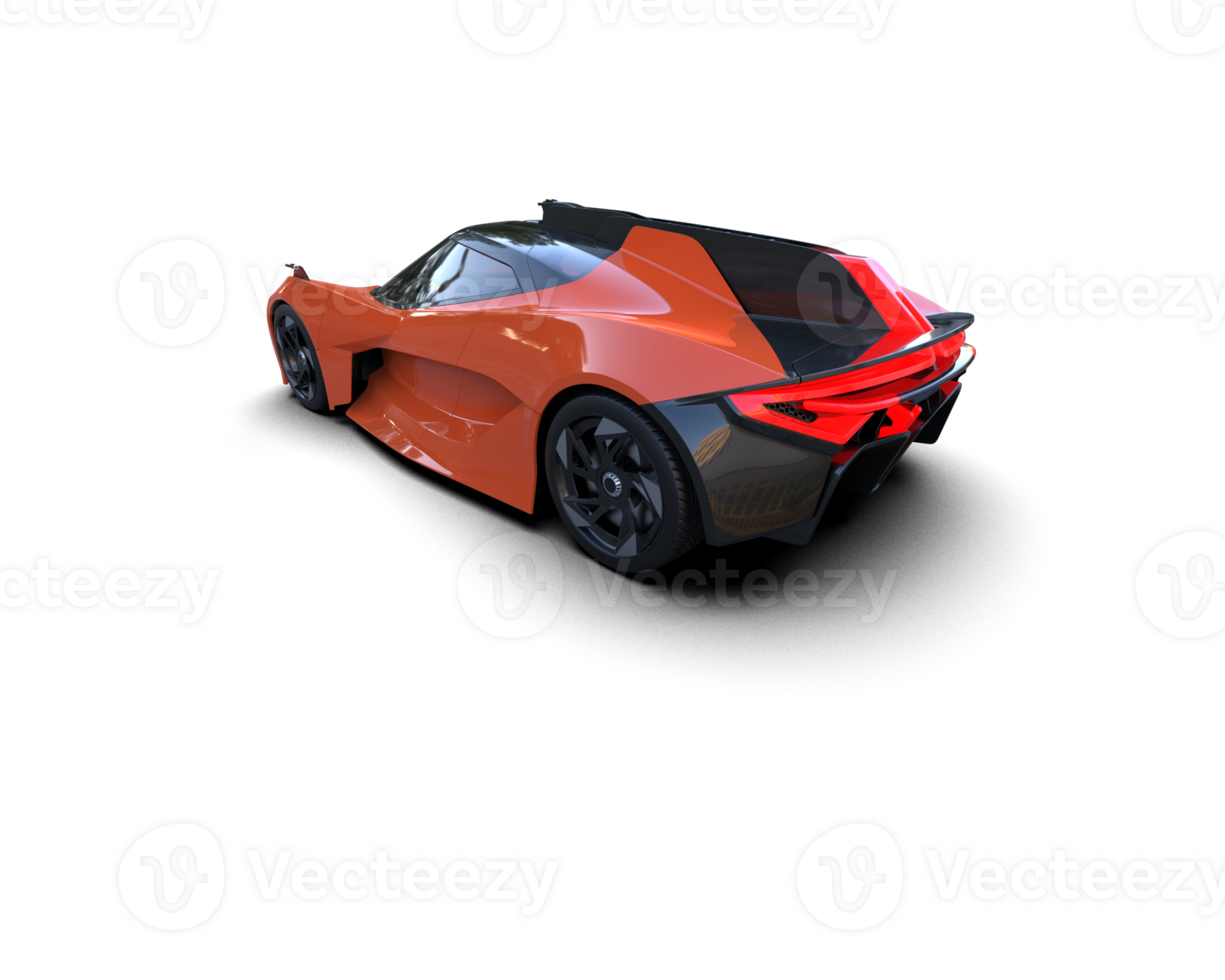 Realistic sport car isolated on background. 3d rendering - illustration png