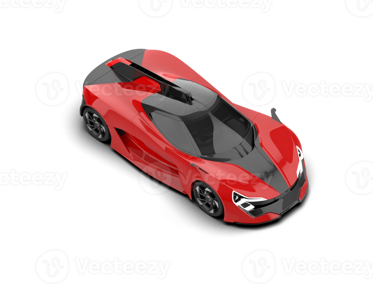 Realistic sport car isolated on background. 3d rendering - illustration png