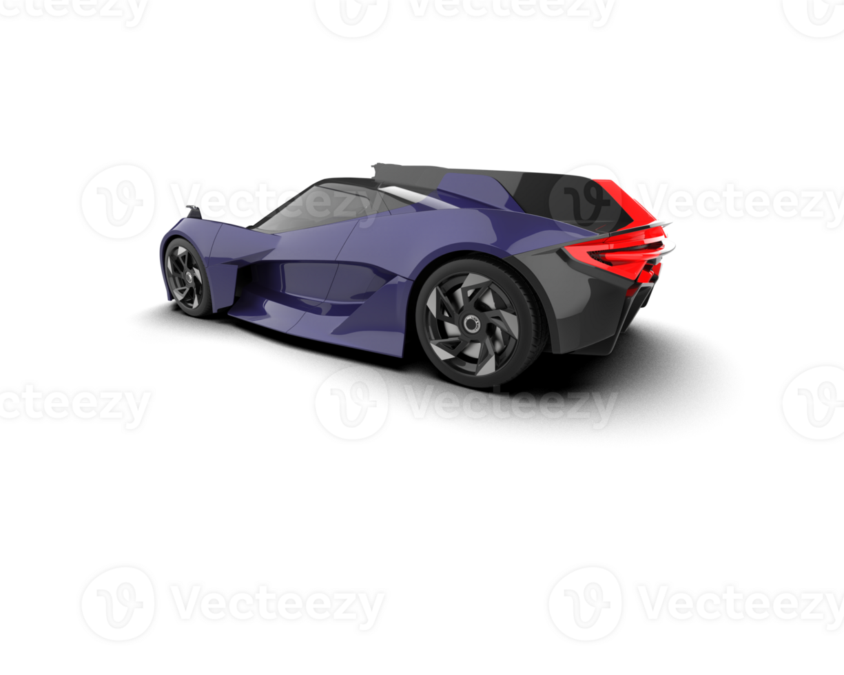 Realistic sport car isolated on background. 3d rendering - illustration png