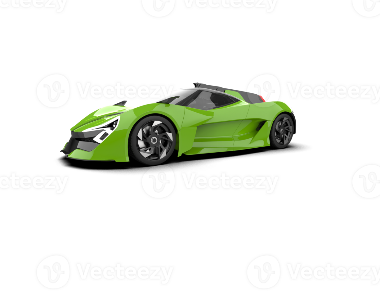 Realistic sport car isolated on background. 3d rendering - illustration png