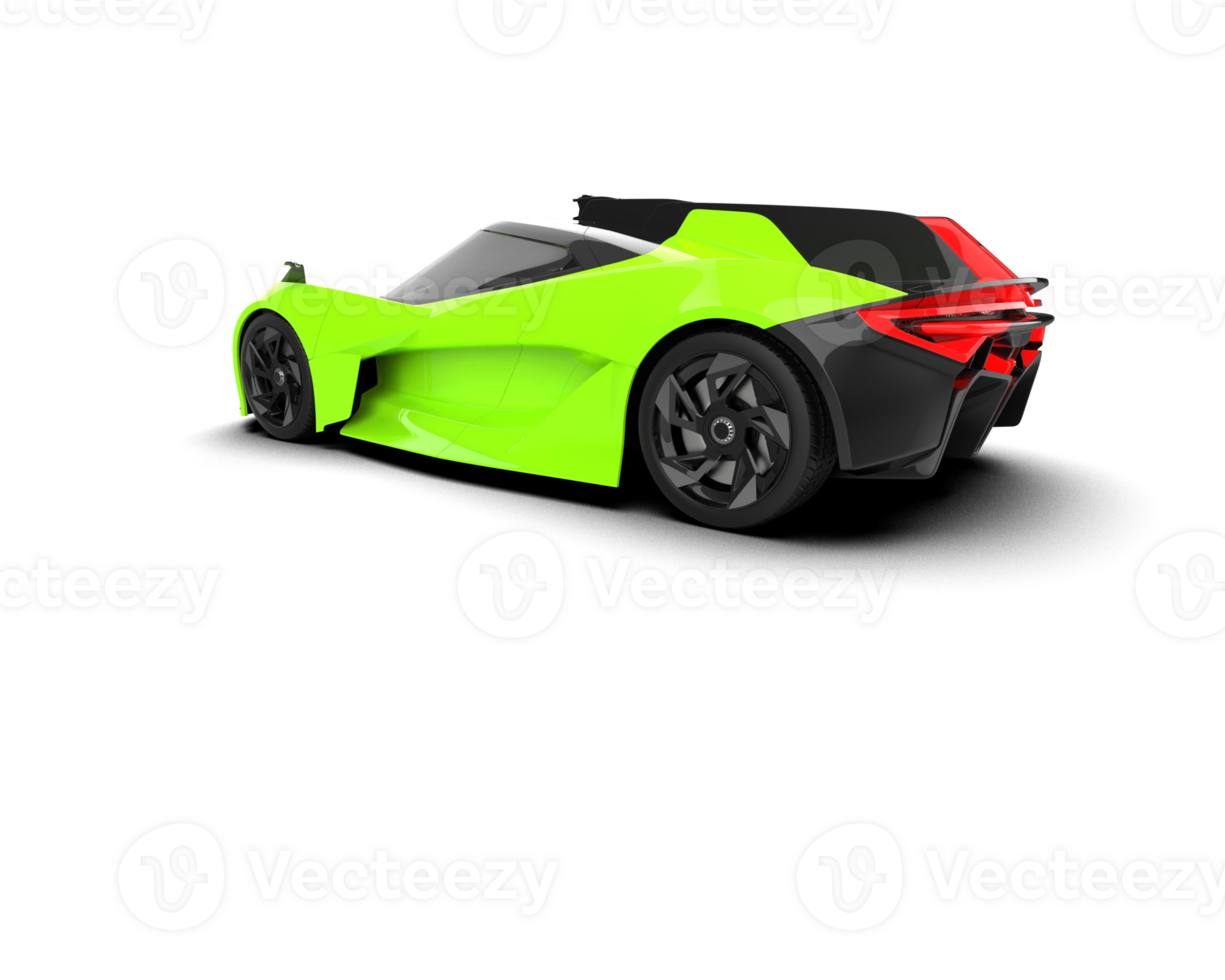 Realistic sport car isolated on background. 3d rendering - illustration png
