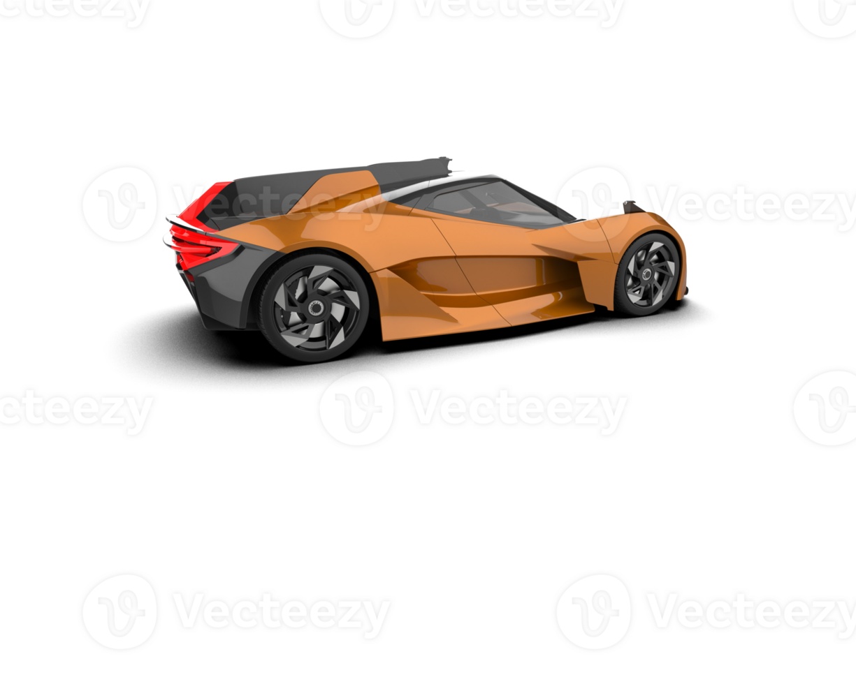 Realistic sport car isolated on background. 3d rendering - illustration png