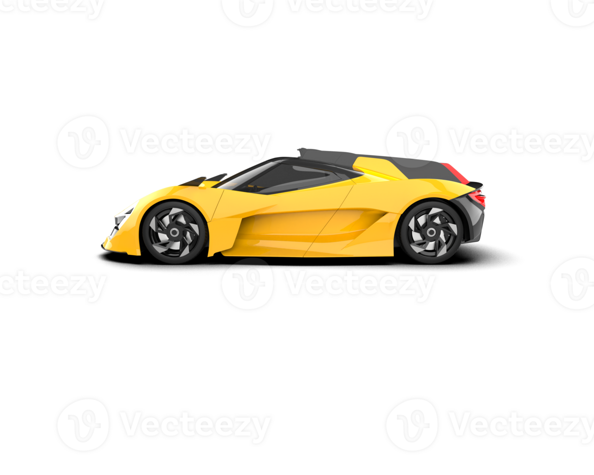 Realistic sport car isolated on background. 3d rendering - illustration png