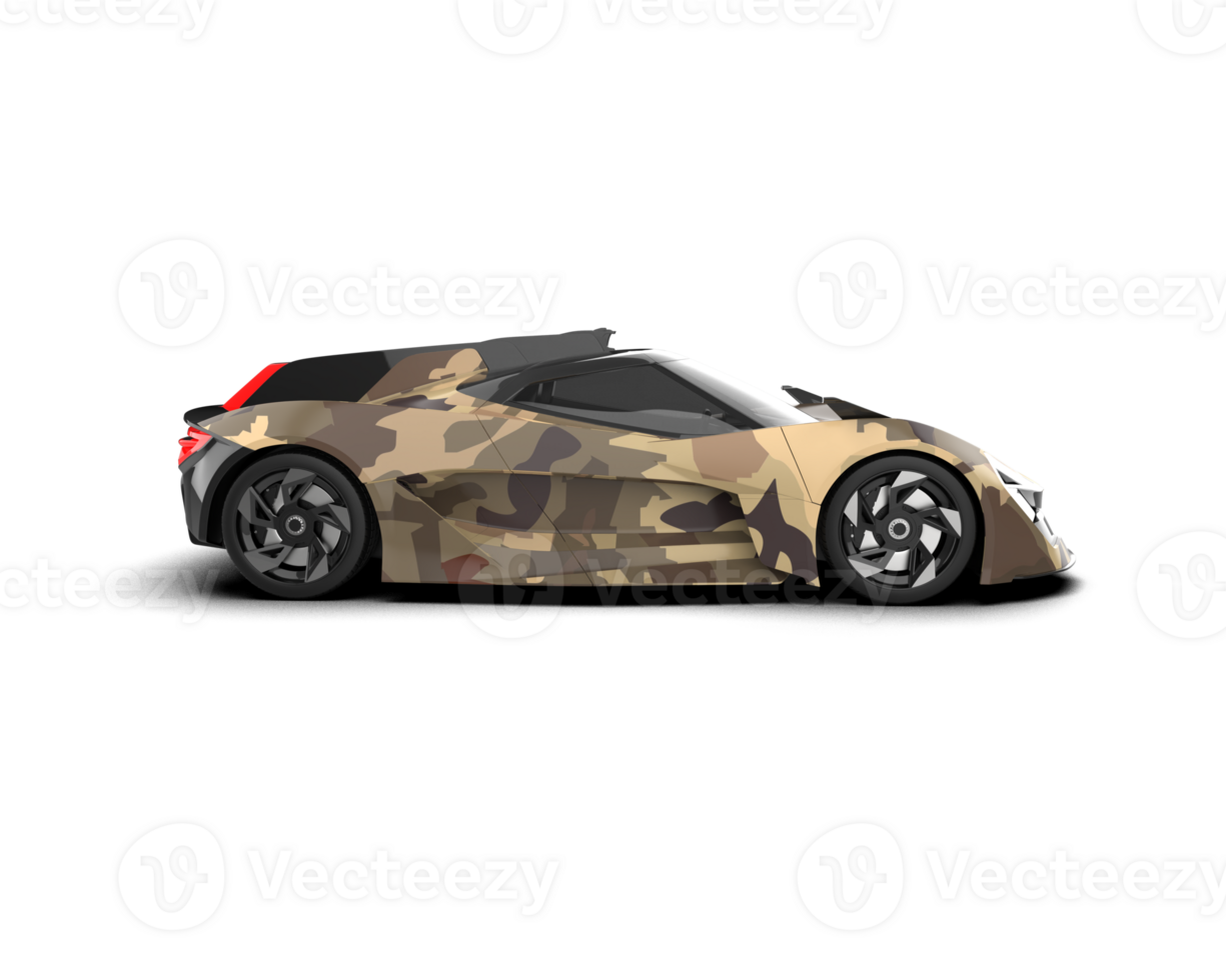 Realistic sport car isolated on background. 3d rendering - illustration png