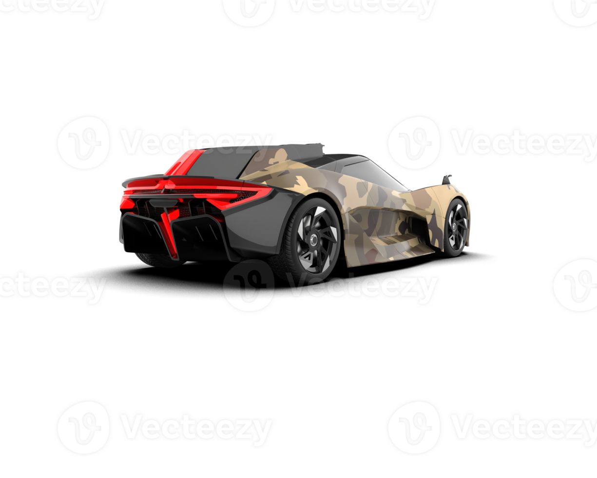 Realistic sport car isolated on background. 3d rendering - illustration png