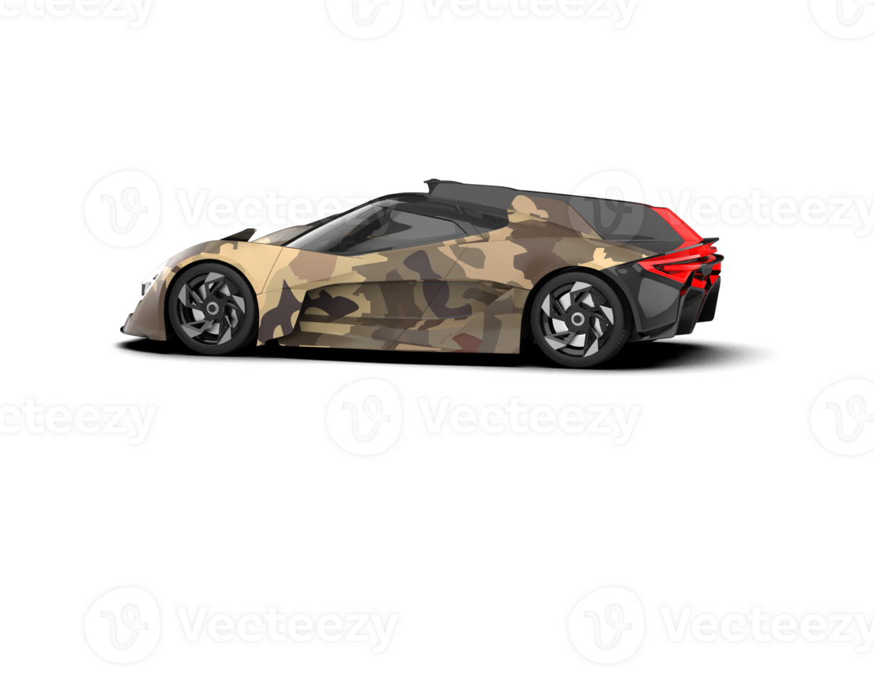 Realistic sport car isolated on background. 3d rendering - illustration png