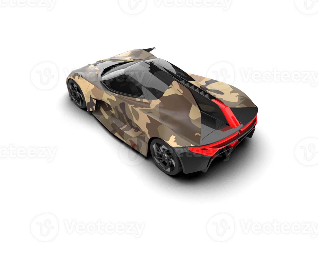 Realistic sport car isolated on background. 3d rendering - illustration png