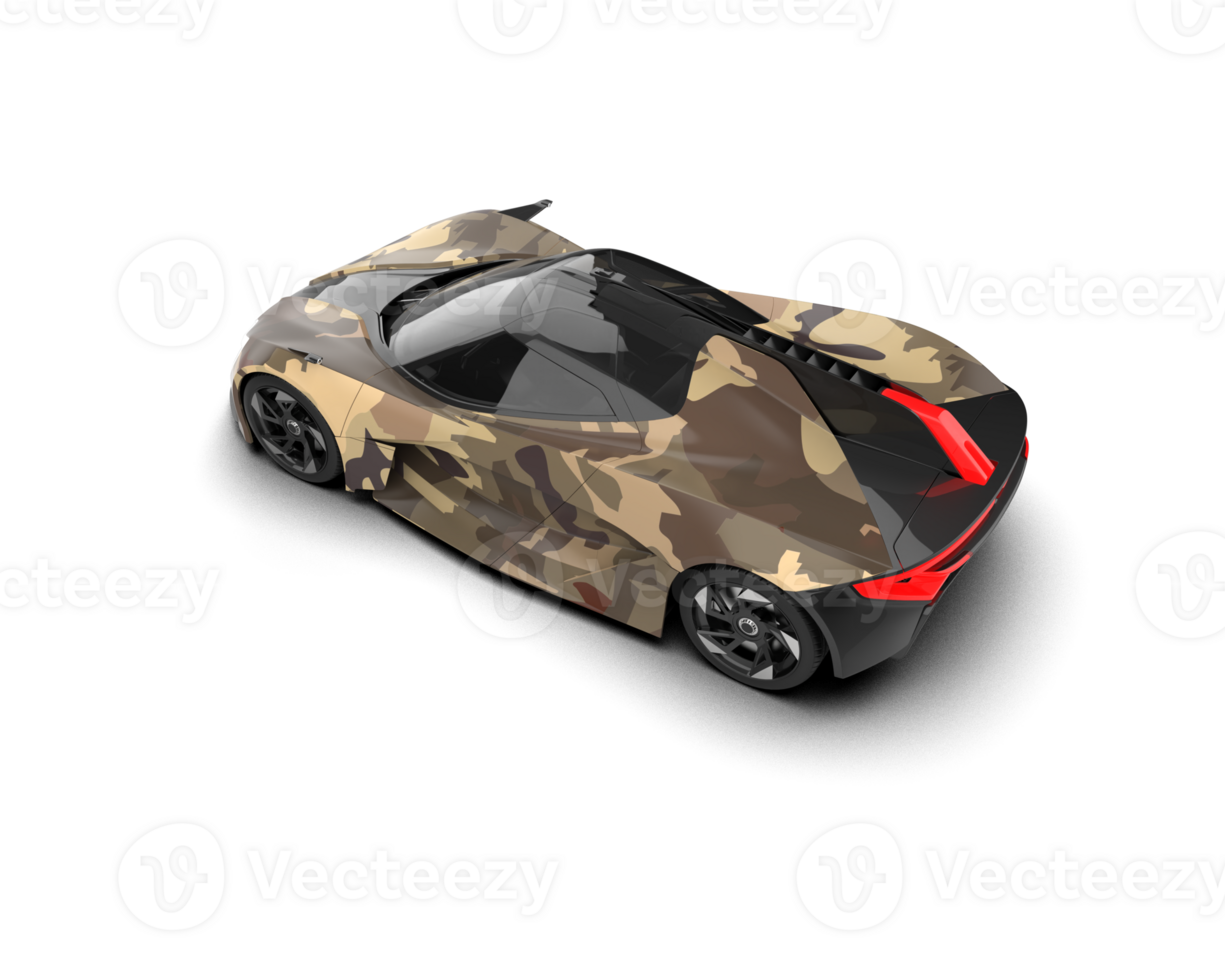Realistic sport car isolated on background. 3d rendering - illustration png