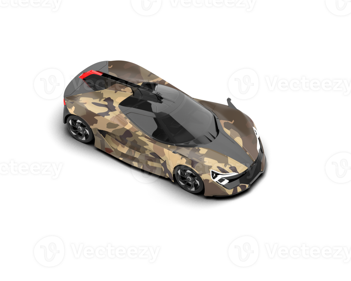 Realistic sport car isolated on background. 3d rendering - illustration png