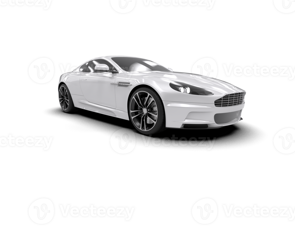 Realistic sport car isolated on background. 3d rendering - illustration png