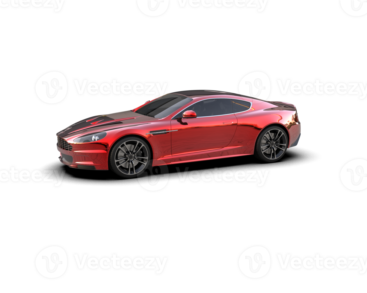 Realistic sport car isolated on background. 3d rendering - illustration png