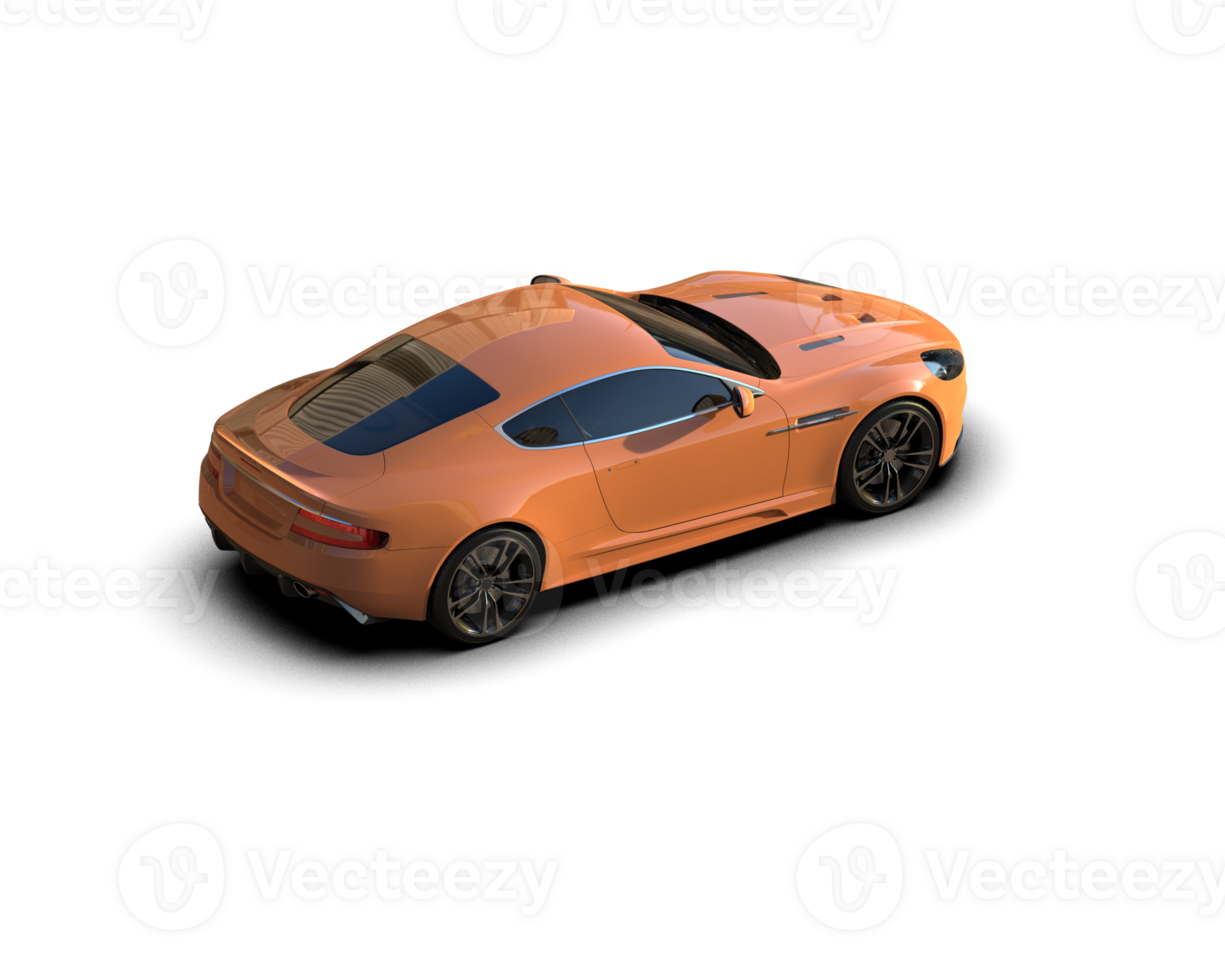 Realistic sport car isolated on background. 3d rendering - illustration png