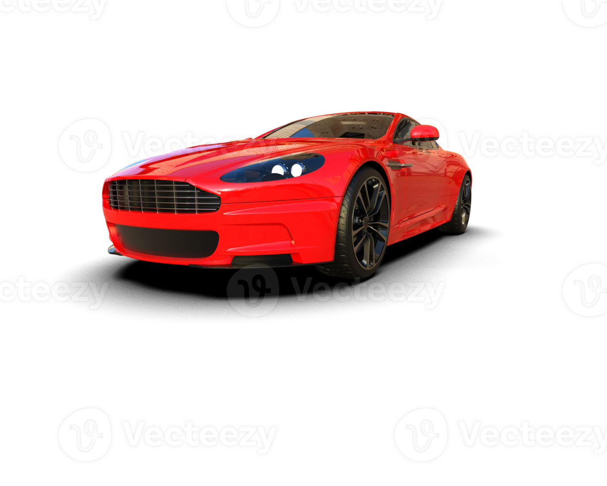 Realistic sport car isolated on background. 3d rendering - illustration png