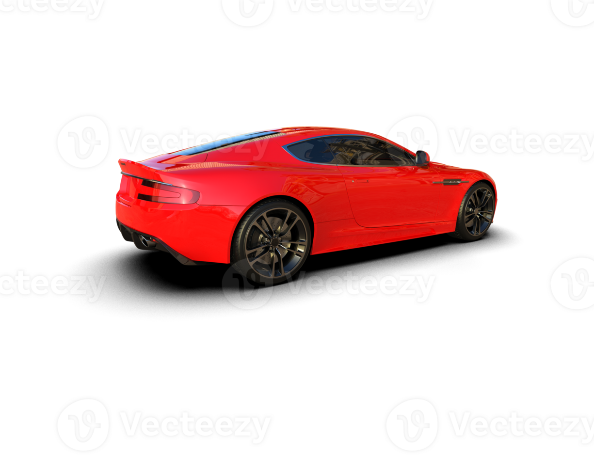 Realistic sport car isolated on background. 3d rendering - illustration png