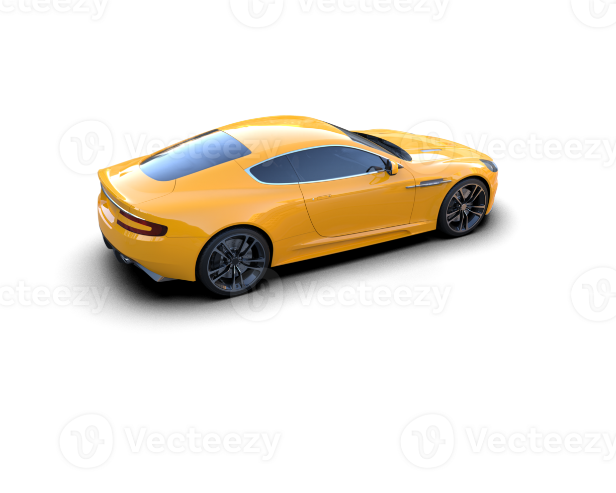 Realistic sport car isolated on background. 3d rendering - illustration png