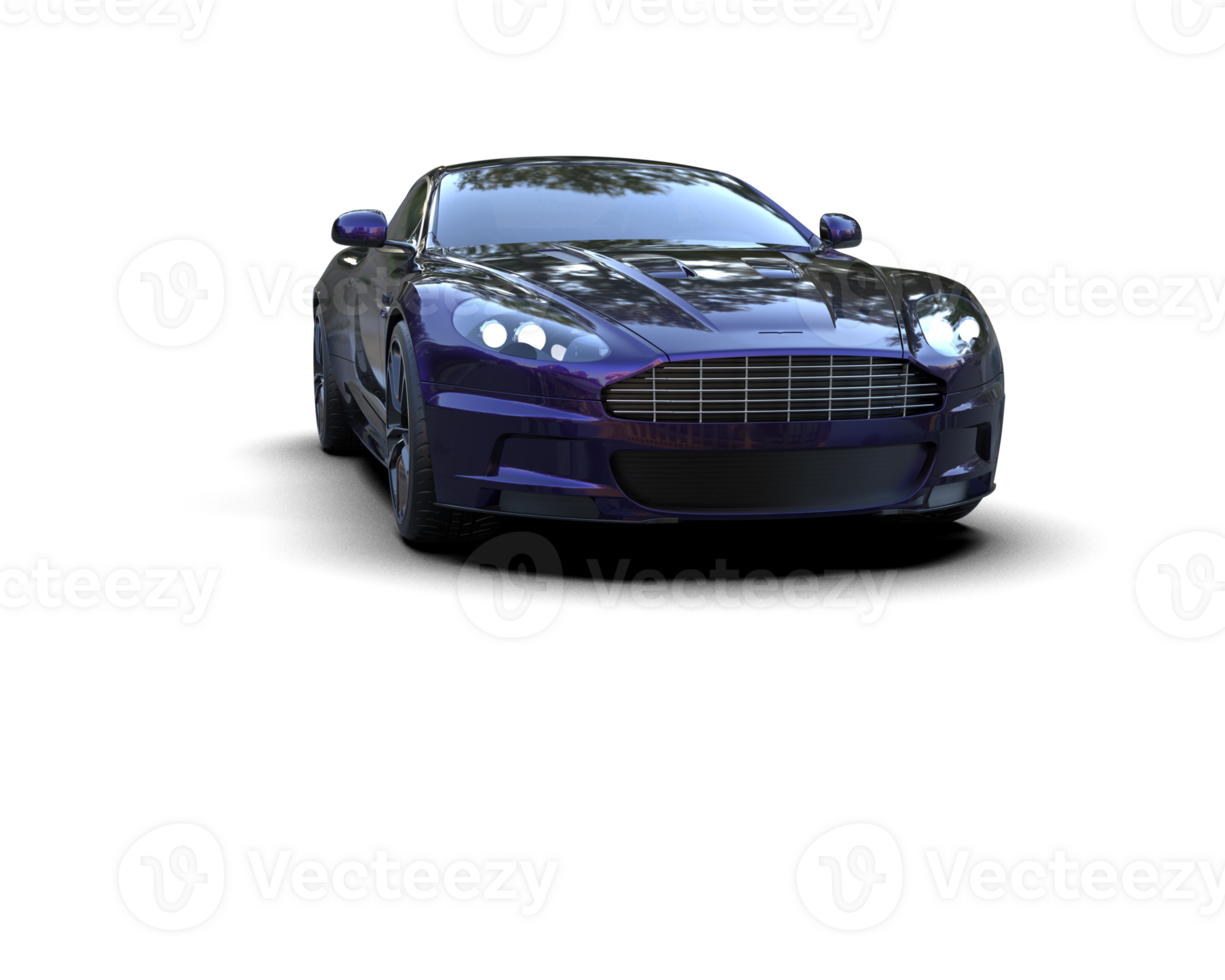 Realistic sport car isolated on background. 3d rendering - illustration png