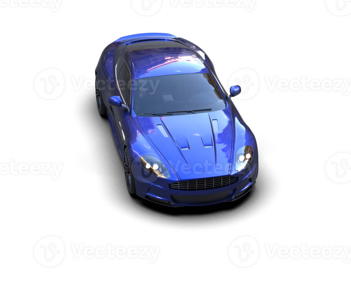 Realistic sport car isolated on background. 3d rendering - illustration png
