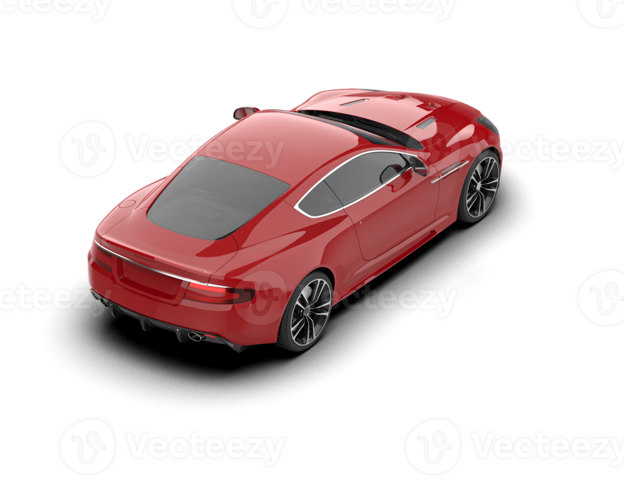Realistic sport car isolated on background. 3d rendering - illustration png
