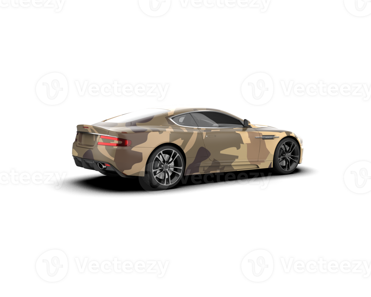 Realistic sport car isolated on background. 3d rendering - illustration png