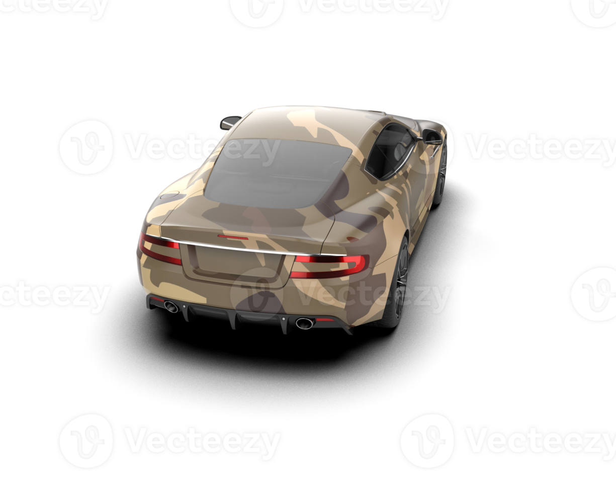 Realistic sport car isolated on background. 3d rendering - illustration png