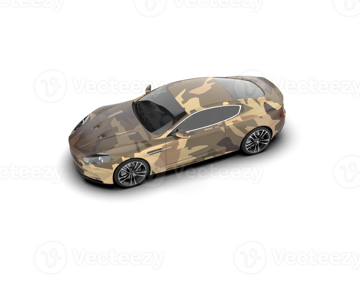 Realistic sport car isolated on background. 3d rendering - illustration png
