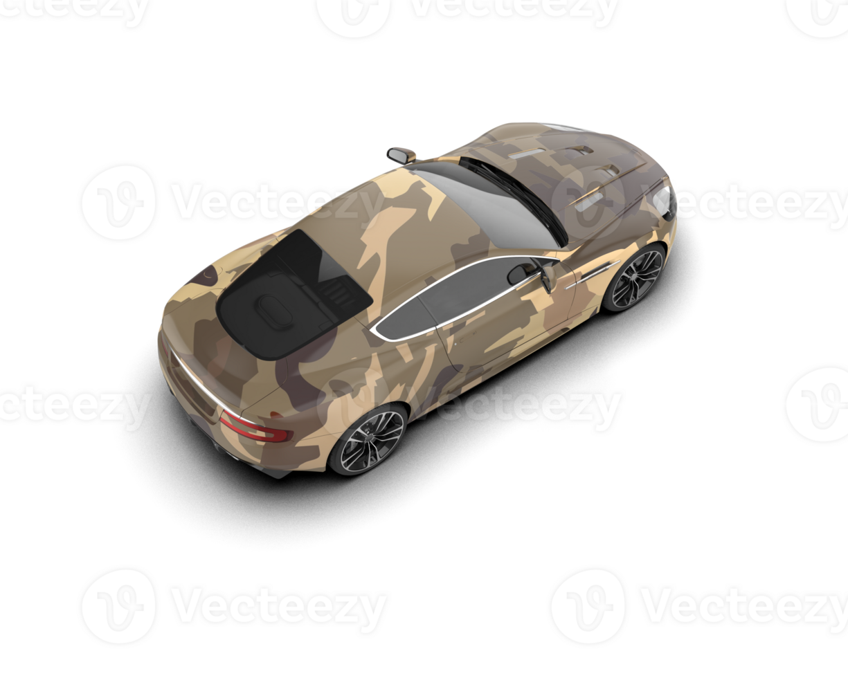 Realistic sport car isolated on background. 3d rendering - illustration png