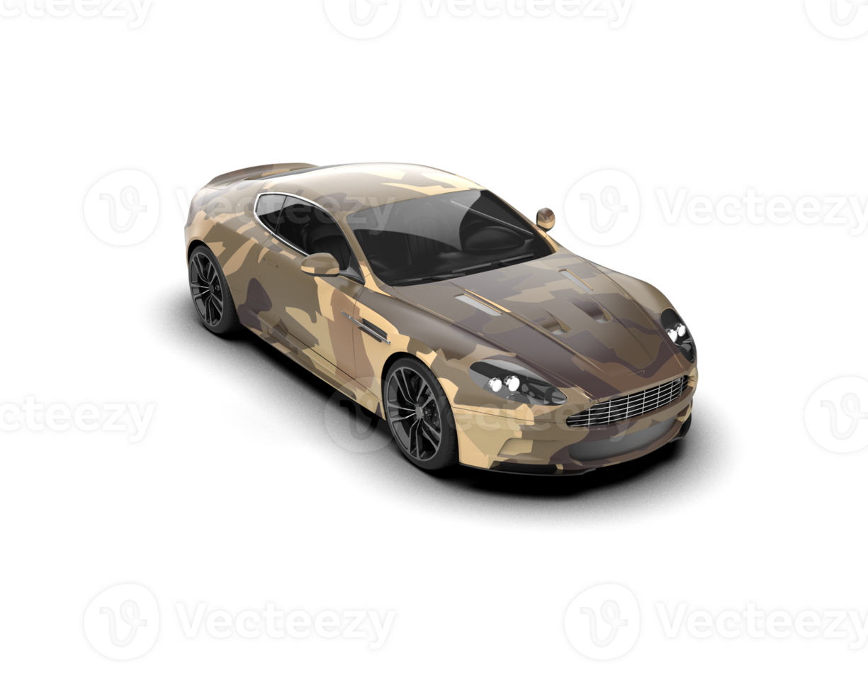 Realistic sport car isolated on background. 3d rendering - illustration png