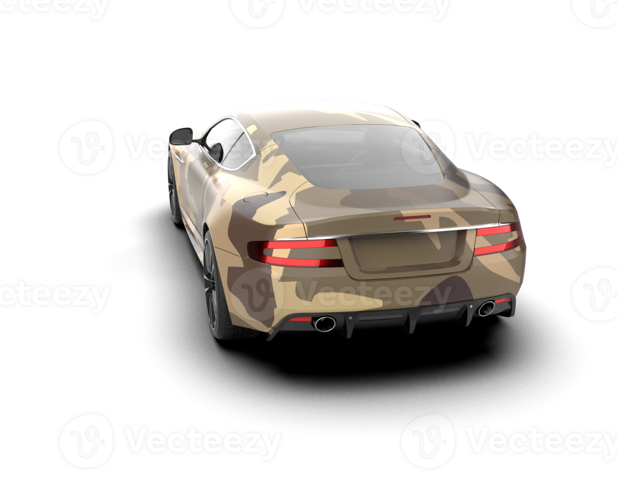 Realistic sport car isolated on background. 3d rendering - illustration png