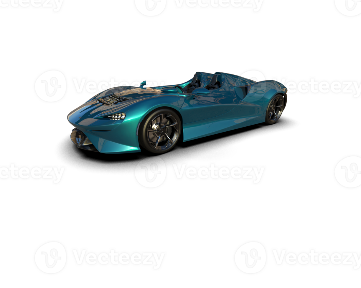 Realistic sport car isolated on background. 3d rendering - illustration png