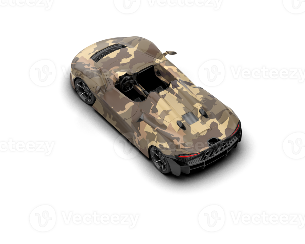 Realistic sport car isolated on background. 3d rendering - illustration png