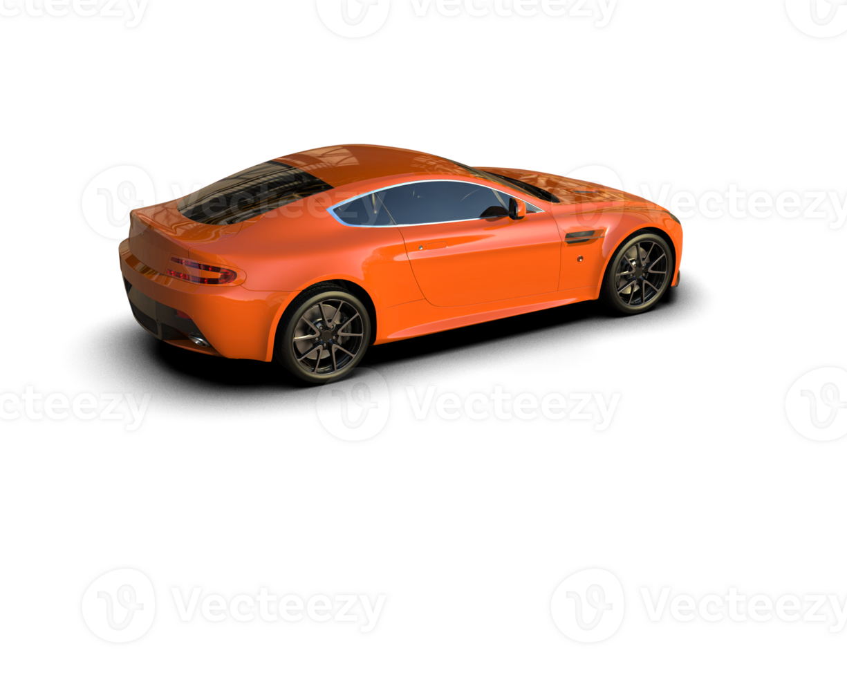 Realistic sport car isolated on background. 3d rendering - illustration png