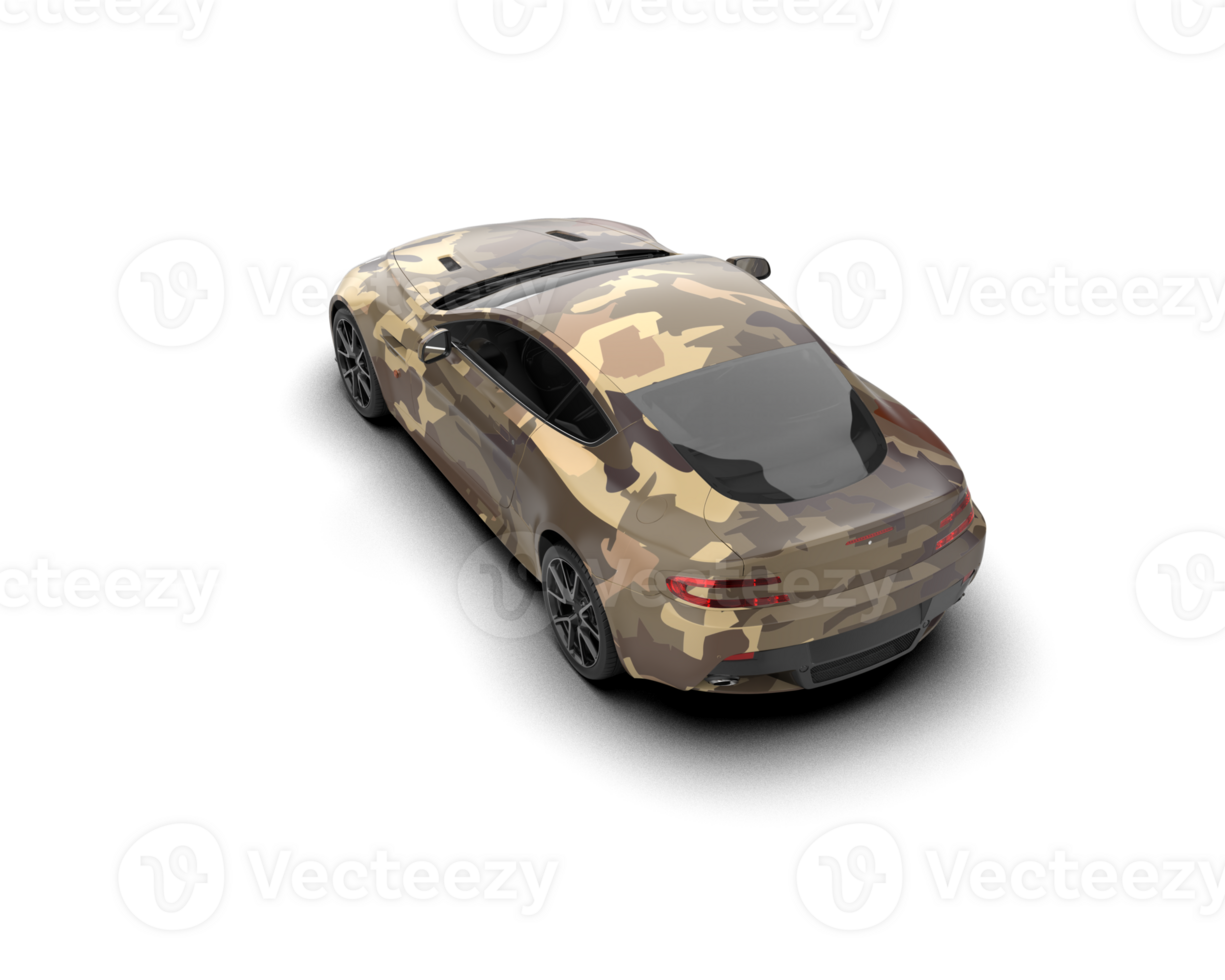 Realistic sport car isolated on background. 3d rendering - illustration png