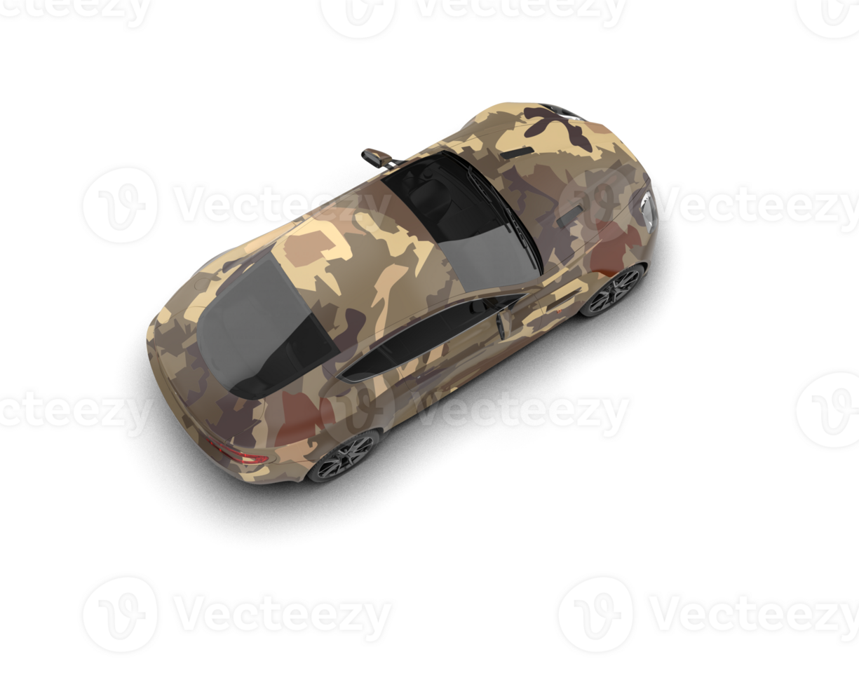 Realistic sport car isolated on background. 3d rendering - illustration png