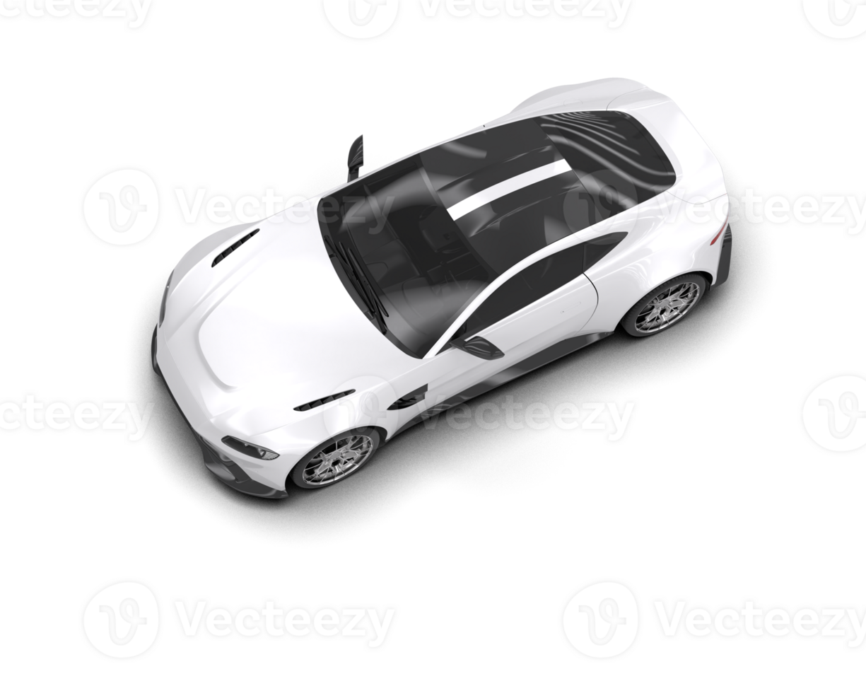 Realistic sport car isolated on background. 3d rendering - illustration png