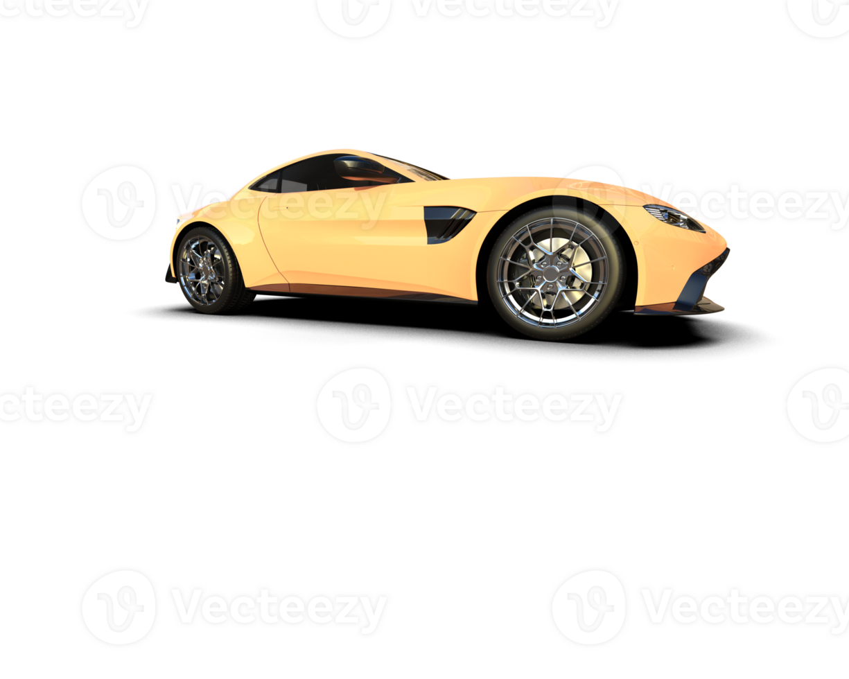 Realistic sport car isolated on background. 3d rendering - illustration png