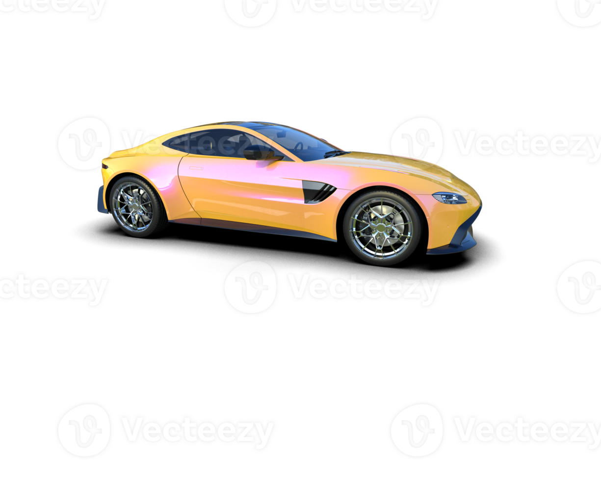 Realistic sport car isolated on background. 3d rendering - illustration png