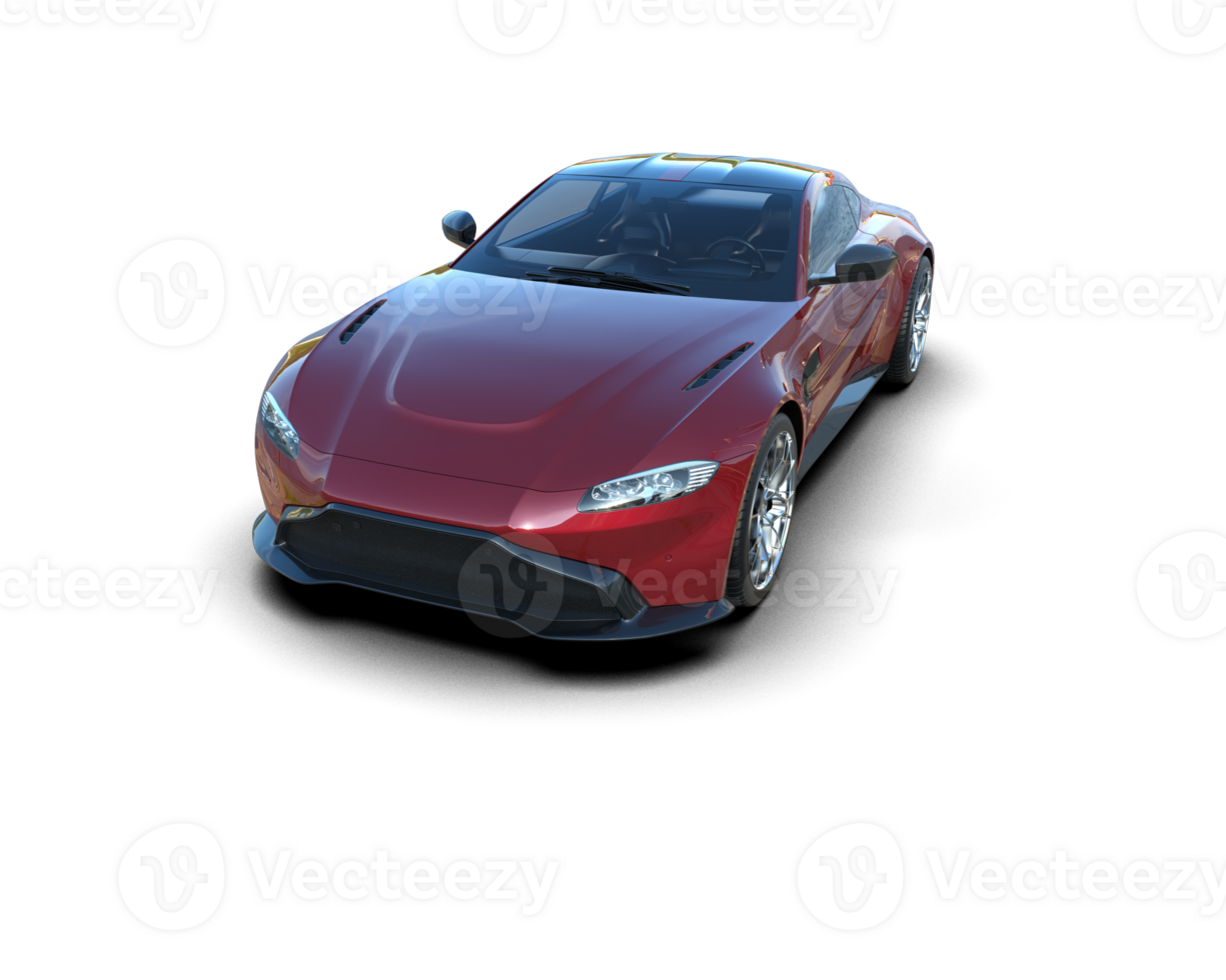 Realistic sport car isolated on background. 3d rendering - illustration png