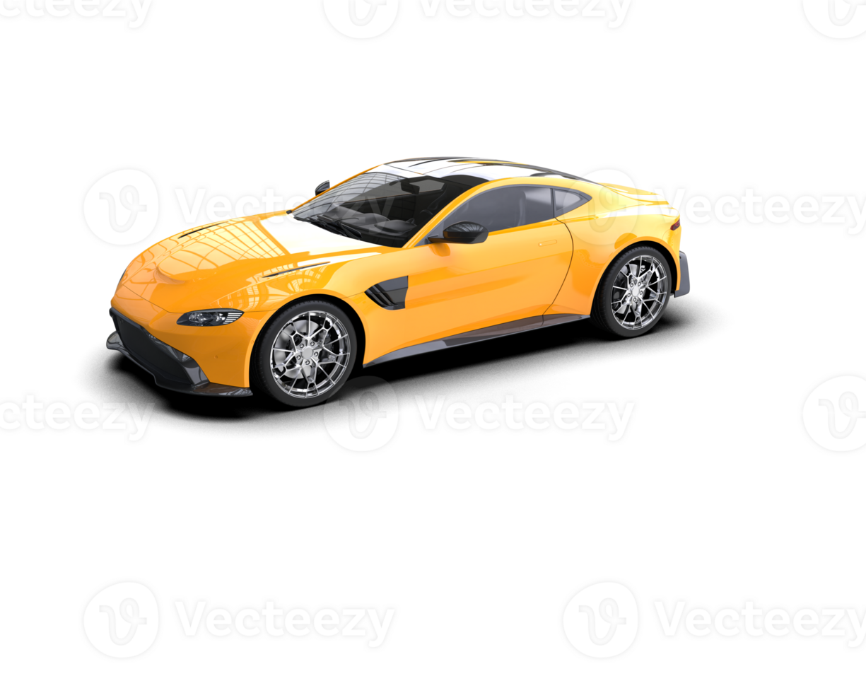 Realistic sport car isolated on background. 3d rendering - illustration png