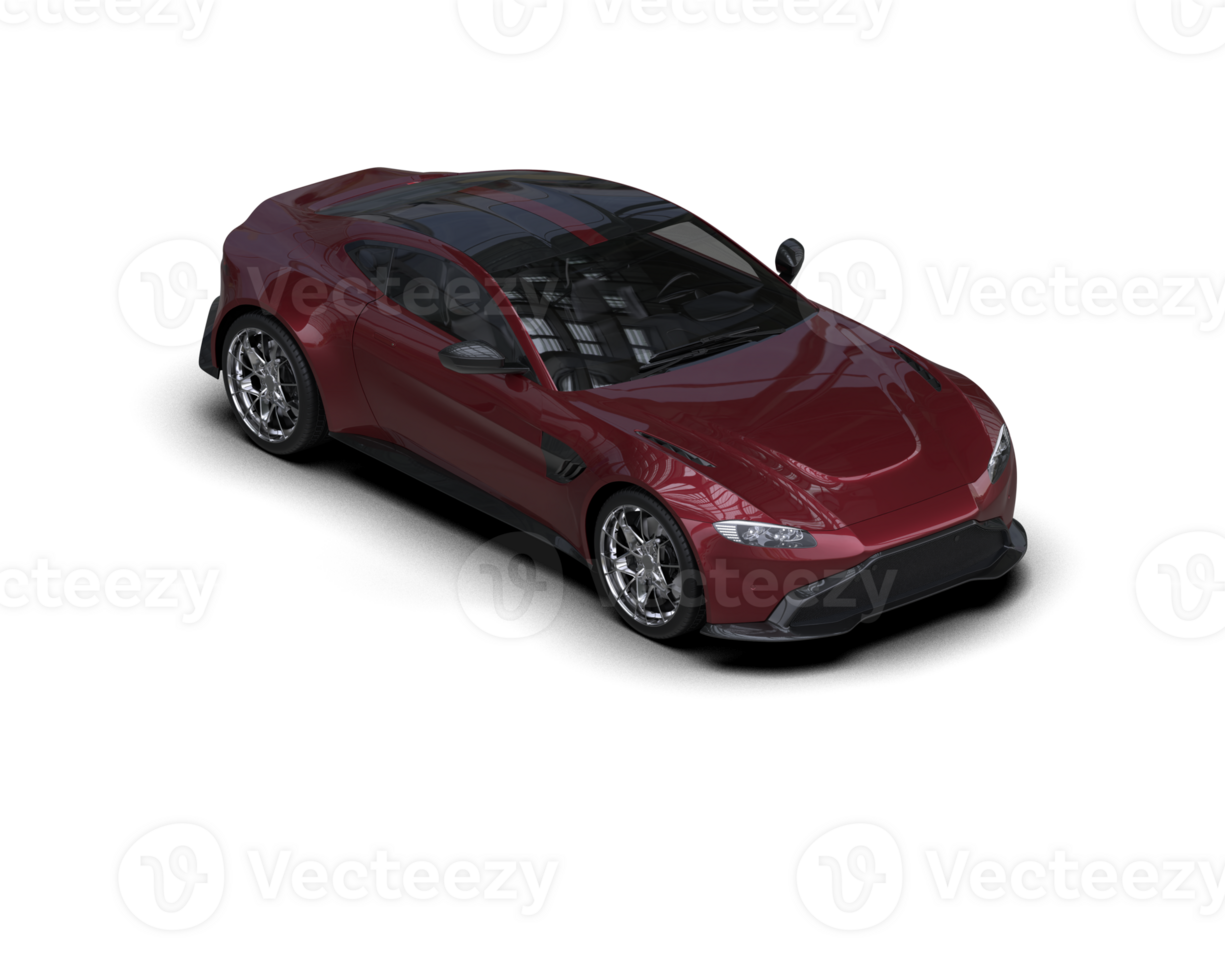 Realistic sport car isolated on background. 3d rendering - illustration png