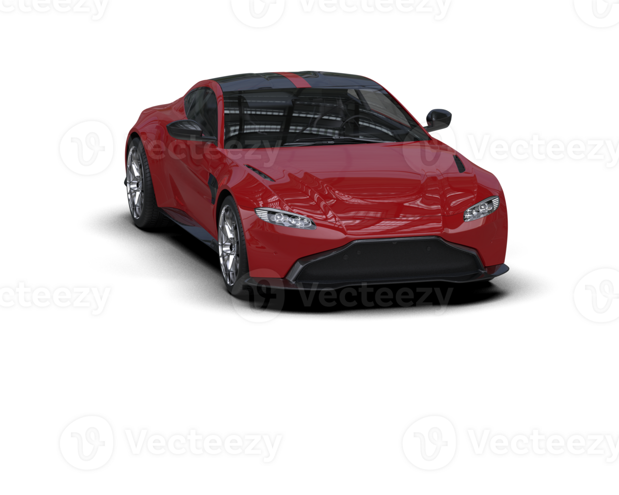 Realistic sport car isolated on background. 3d rendering - illustration png