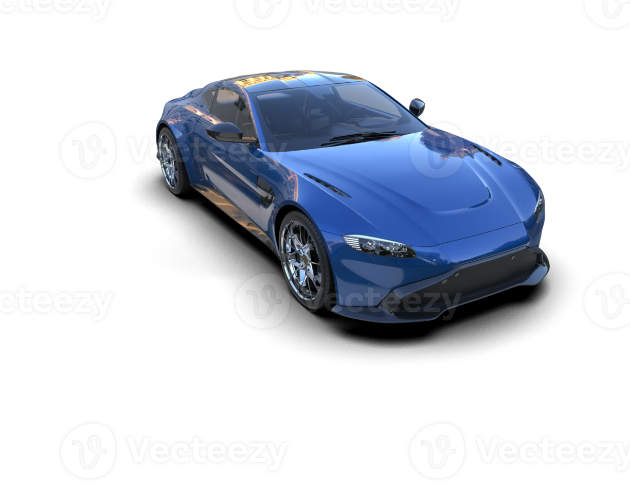 Realistic sport car isolated on background. 3d rendering - illustration png