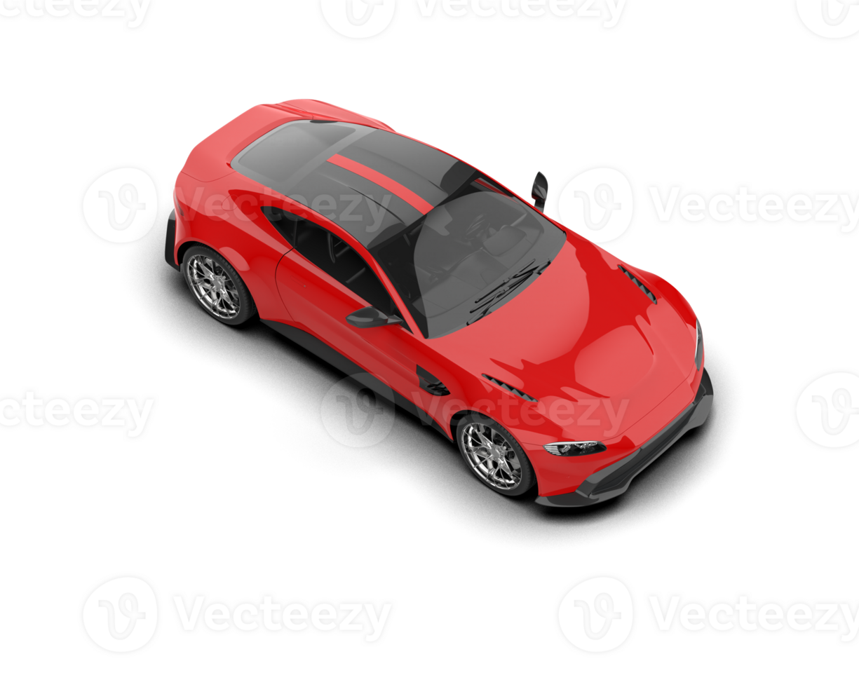 Realistic sport car isolated on background. 3d rendering - illustration png
