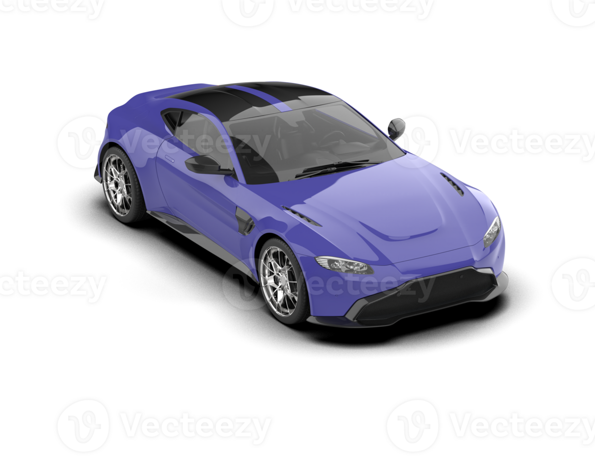 Realistic sport car isolated on background. 3d rendering - illustration png
