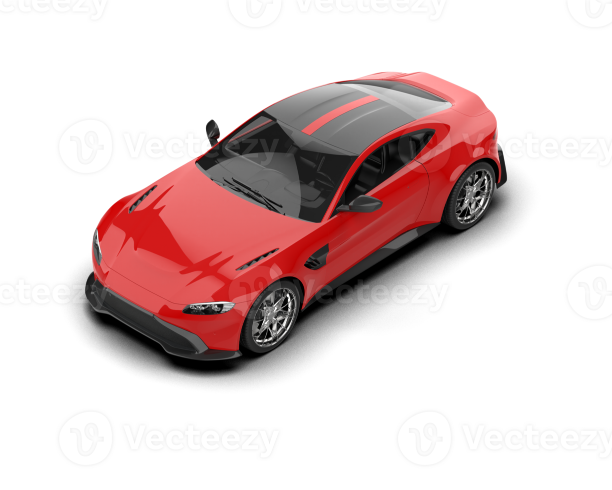 Realistic sport car isolated on background. 3d rendering - illustration png