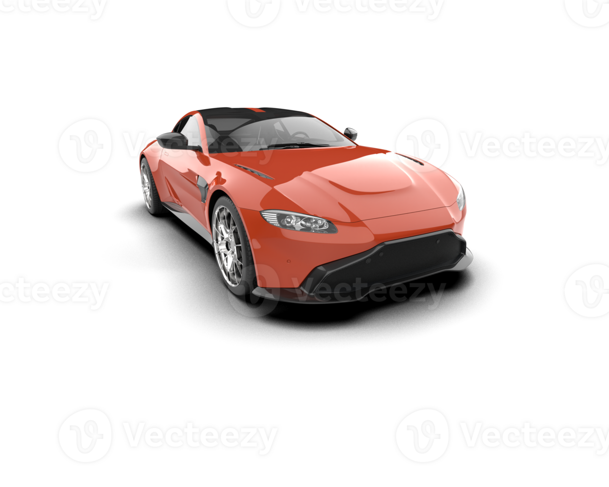 Realistic sport car isolated on background. 3d rendering - illustration png