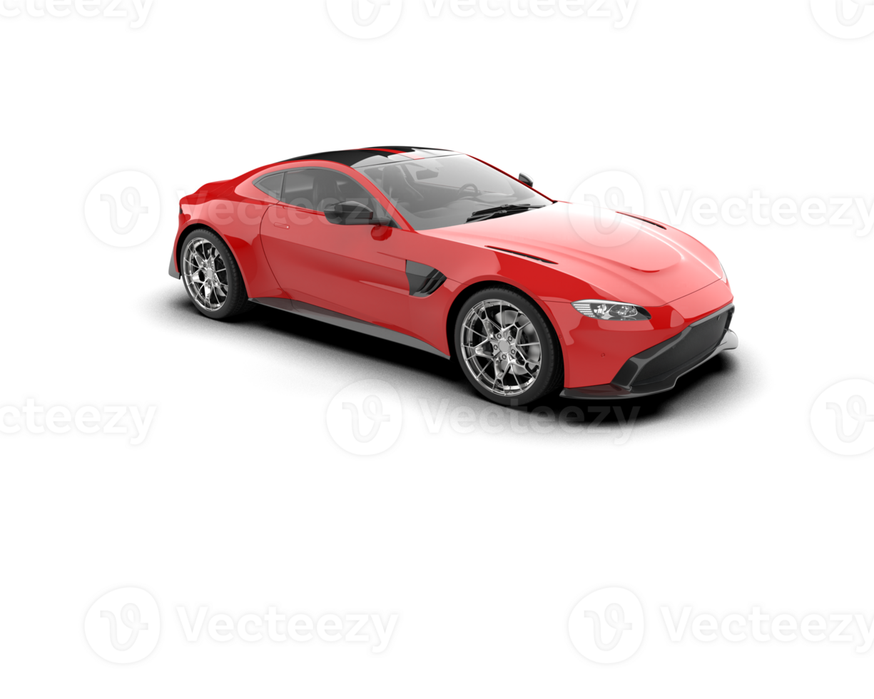 Realistic sport car isolated on background. 3d rendering - illustration png
