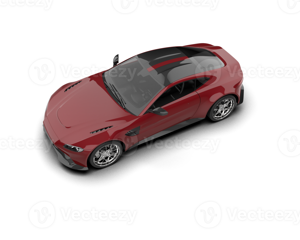 Realistic sport car isolated on background. 3d rendering - illustration png